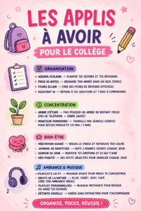 Un collégien utilisant une application éducative sur une tablette.