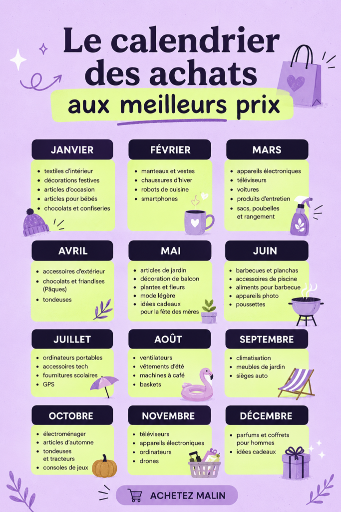 Femme consultant un calendrier des achats pour des économies.
