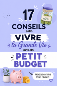 Femme souriante profitant de la vie en toute simplicité avec un budget serré.