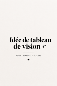Tableau de vision rempli d'images et de mots inspirants
