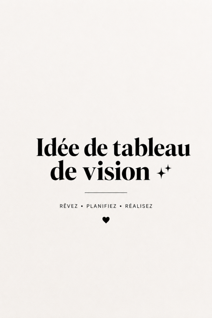 Tableau de vision rempli d'images et de mots inspirants