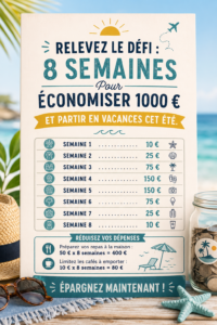 Femme planifiant ses vacances d'été tout en regardant un ordinateur et un carnet de notes, illustration d'économie