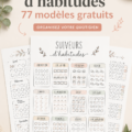 Modèles variés de habit trackers gratuits à imprimer pour un suivi efficace des habitudes.