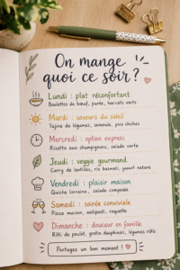 Une table bien dressée pour un dîner maison avec des plats savoureux.