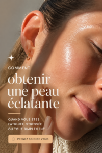 Femme souriante avec un teint éclatant, montrant une peau radieuse et bien entretenue.
