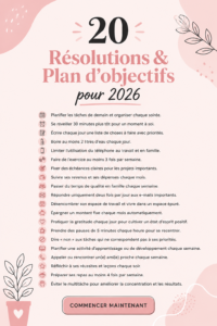 Une femme prenant des notes pour ses résolutions 2026
