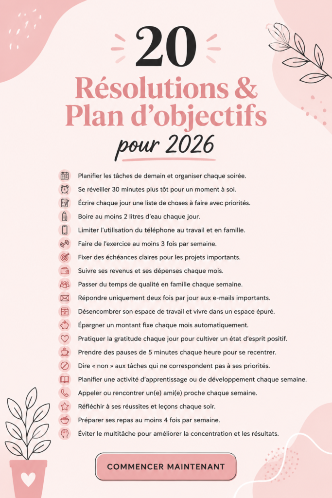 Une femme prenant des notes pour ses résolutions 2026