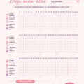Mode de vie sain et suivi de défis avec un planner illustré
