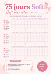 Mode de vie sain et suivi de défis avec un planner illustré