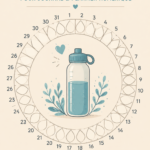 Femme utilisant un bullet journal pour suivre sa consommation d'eau.