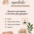 Femme remplissant une to-do list pour son premier appartement