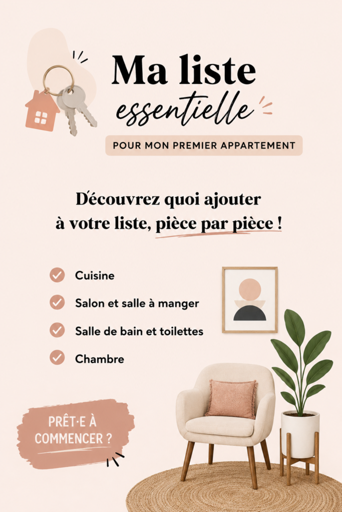 Femme remplissant une to-do list pour son premier appartement