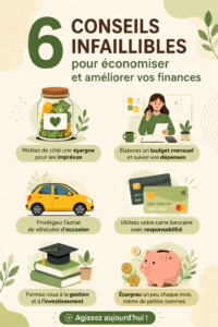 Femme souriante examinant son budget et ses économies