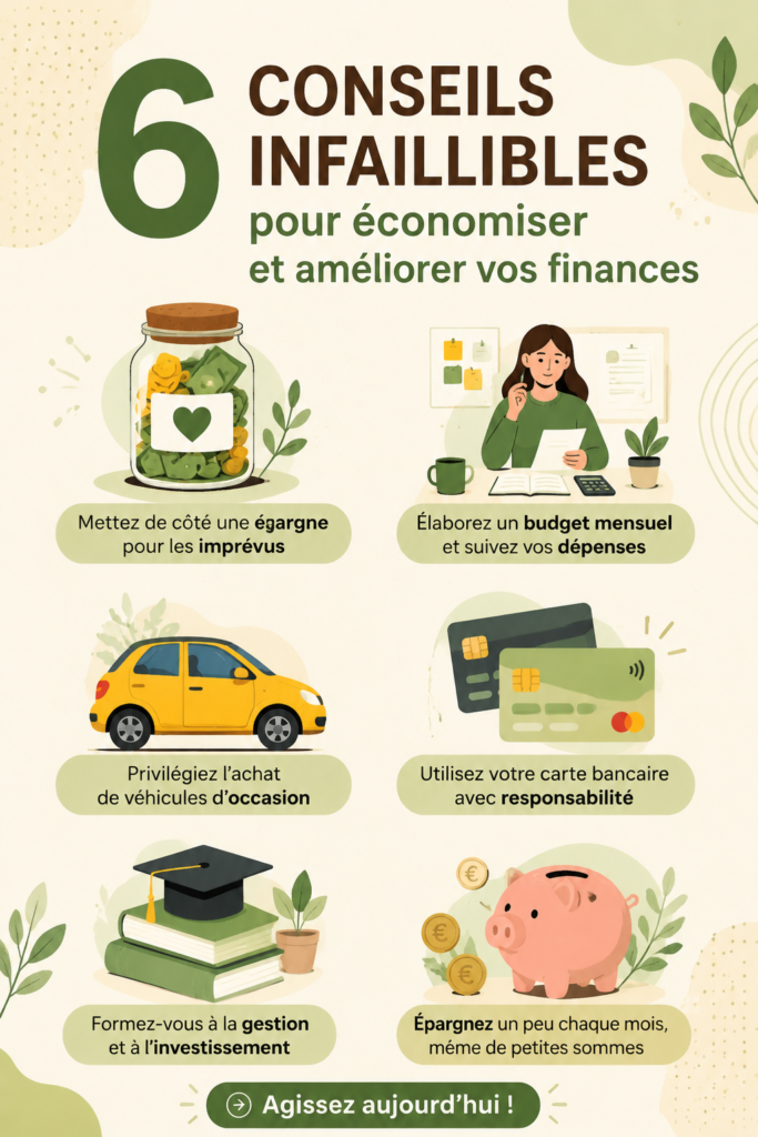 Femme souriante examinant son budget et ses économies