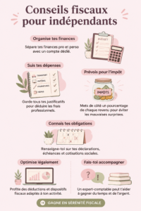 Une femme indépendante concentrée sur ses documents fiscaux à son bureau.
