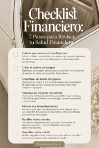Femme utilisant une checklist pour évaluer sa santé financière