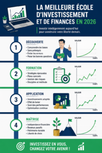Etudiante en finance analysant des données financières dans un environnement académique