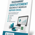 Visuel de modèles Excel gratuits pour la gestion d'entreprise sur fond clair.