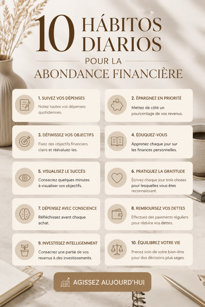 Femme souriante planifiant ses finances avec un carnet et une tasse de café.