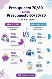 Femme analysant des options de budget avec un ordinateur et des notes