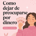 Femme souriante regardant un budget sur son ordinateur, illustrant l'aisance financière.