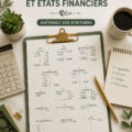 Femme regardant des états financiers avec un ordinateur portable, symbolisant la gestion des finances personnelles.