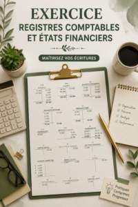 Femme regardant des états financiers avec un ordinateur portable, symbolisant la gestion des finances personnelles.