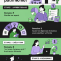 Femme regardant des graphiques financiers pour construire son patrimoine