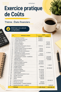 Exercice pratique illustrant les principes de comptabilité des coûts pour femmes désireuses d'apprendre.