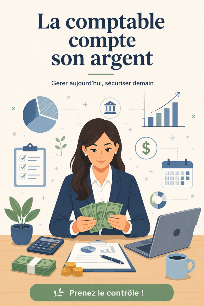 Femme comptant de l'argent avec un sourire, symbolisant la gestion financière
