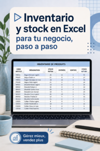 Capture d'écran d'un modèle d'inventaire créé sur Excel