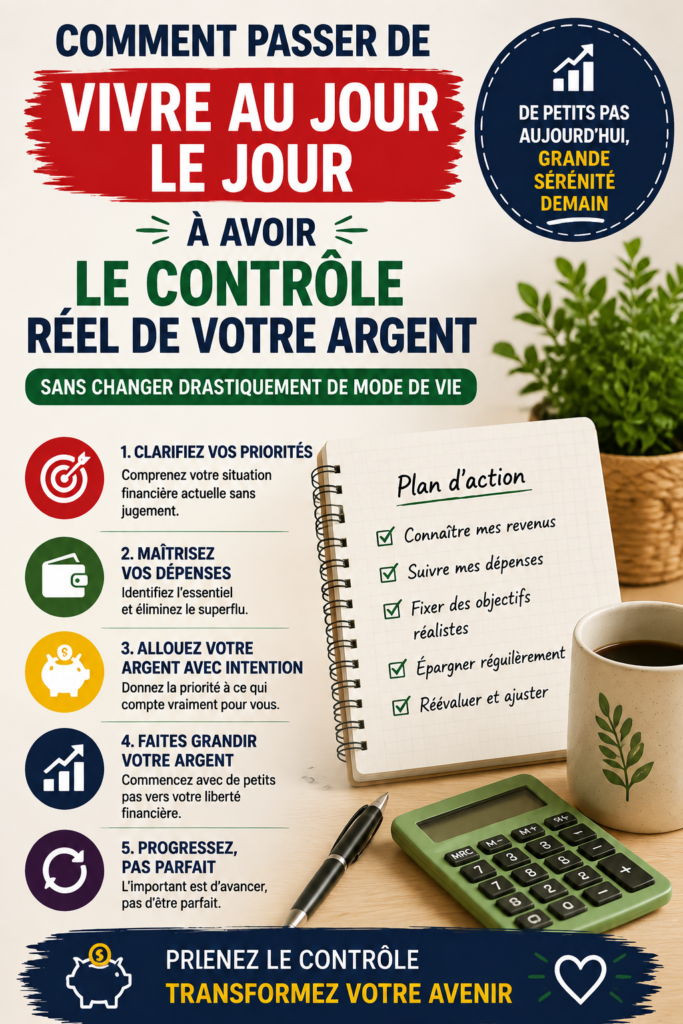 Femme heureuse utilisant une application de gestion financière, représentant le contrôle de son budget.