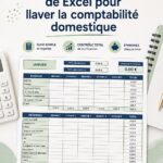 Femme utilisant un modèle Excel pour gérer ses finances personnelles.