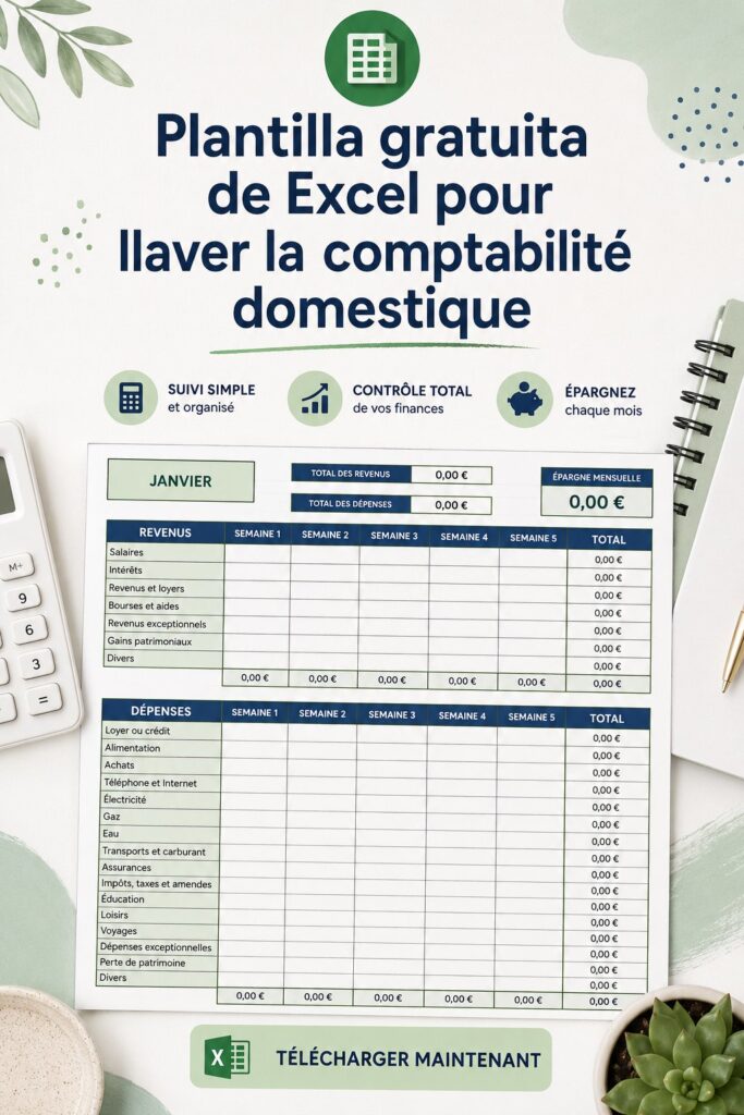 Femme utilisant un modèle Excel pour gérer ses finances personnelles.