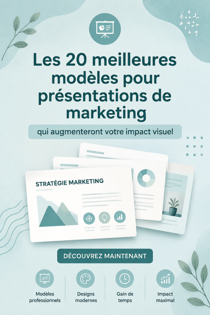 Modèle de présentation marketing moderne et efficace.