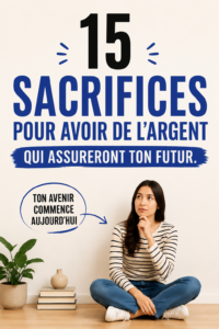 Femme réfléchissant à des sacrifices financiers pour son avenir