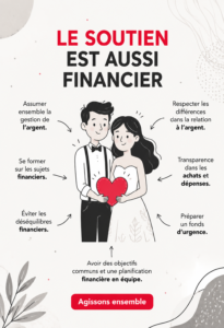 Femme souriante discutant de finance en prenant des notes.