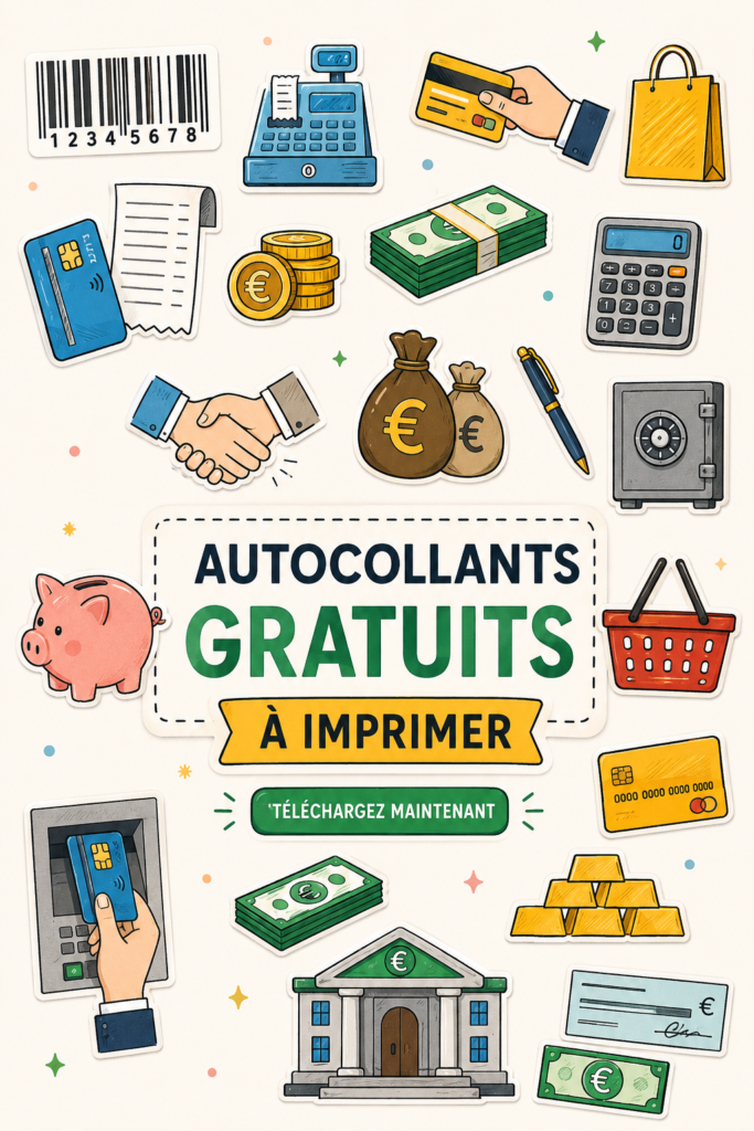 Stickers imprimables colorés pour personnaliser des objets