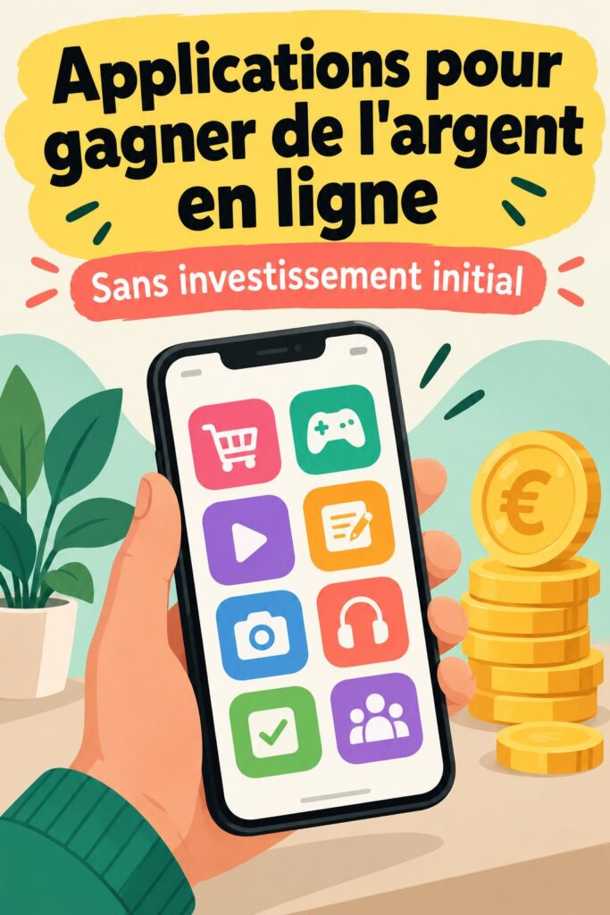 Femme utilisant une application sur son smartphone pour gagner de l'argent en ligne