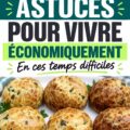 Une femme souriante examinant des astuces pour économiser de l'argent.