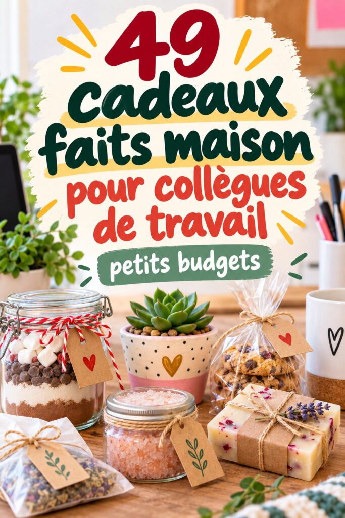 Idées de cadeaux de Noël faits maison pour collègues, ambiance festive