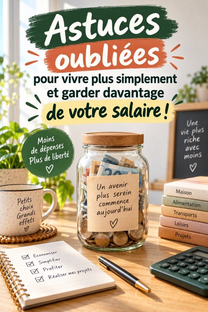 Femme souriante planifiant son budget à la maison avec des notes et un ordinateur