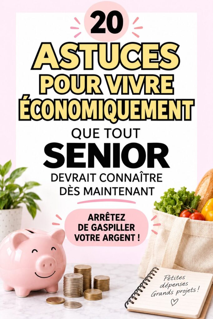 Femme souriante tenant un panier de courses, symbole de vie frugale et économe.