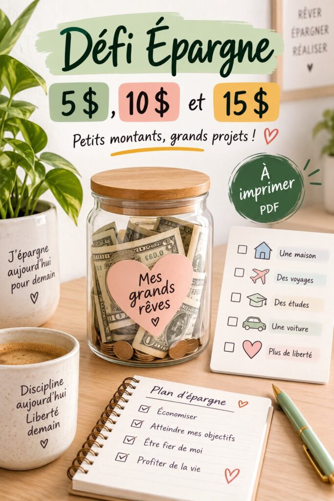 Illustration de défis d'économies pour mieux gérer ses finances personnelles