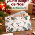 Enveloppe budgétaire de Noël avec des décorations festives