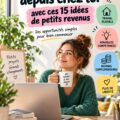 Femme travaillant depuis son bureau à domicile, concentrée sur son projet