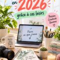 Femme assise à une table, travaillant sur un projet créatif pour gagner de l'argent