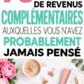 Femme assise à son bureau, réfléchissant à des idées de revenus complémentaires