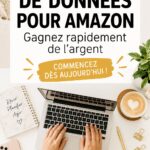 Femme travaillant sur son ordinateur pour un job Amazon à domicile.