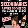 femme travaillant sur ordinateur à domicile le soir pour arrondir ses fins de mois